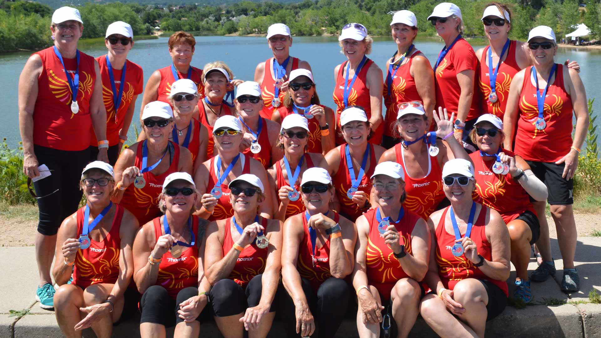 Golden Warriors celebrate a gold medal victory.